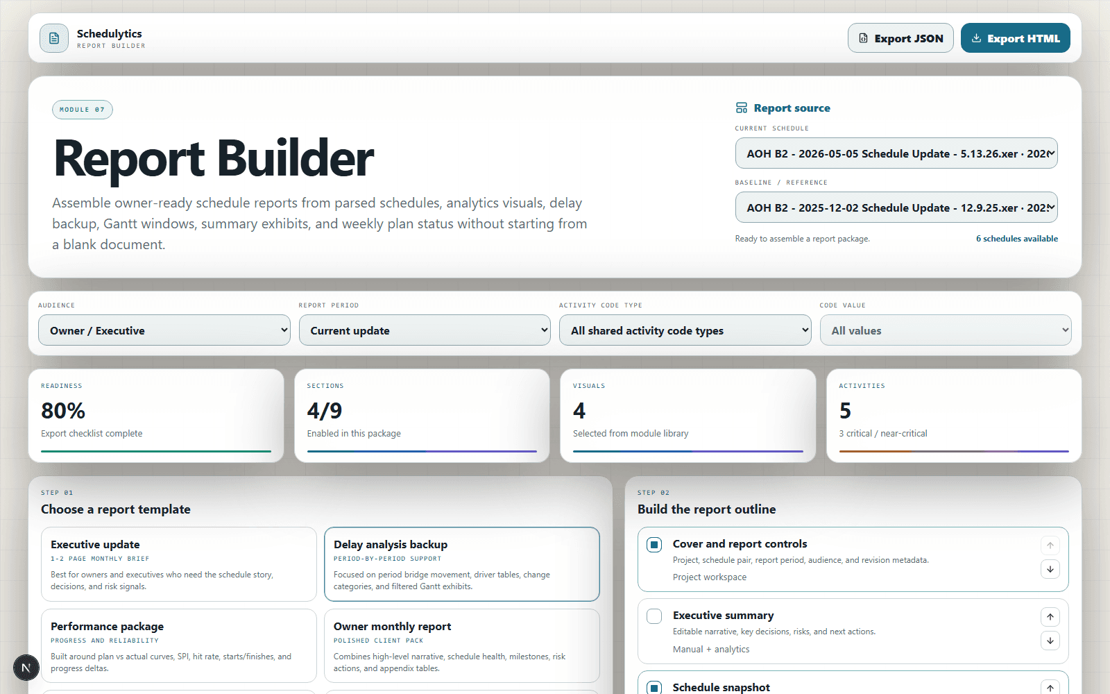 Reporting Workspace